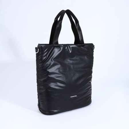 Luggage bag, external pocket, long belt, black color-2