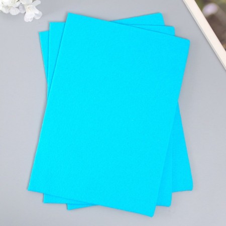 A set of soft felt "Astra" (3 pcs) blue, 3 mm, 400 gr. 20x30 cm-1