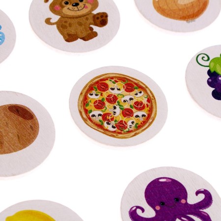 Lotto "for children", with wooden chips, Baby Toys-2