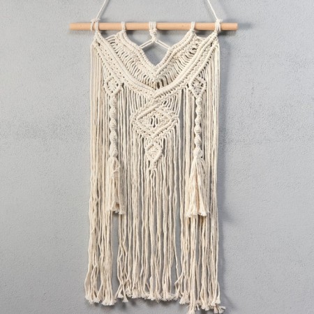 Panel wall -mounted macrame "Necklace" 64x35 cm