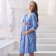 Female set (shirt/robe) for pregnant women, blue color, size 52