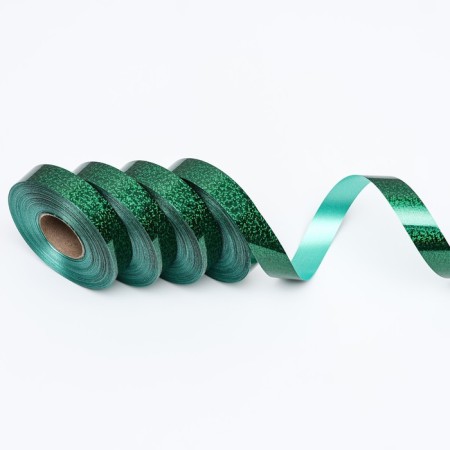 Holographic tape for decor and gifts, salad, 2 cm x 50 m-2