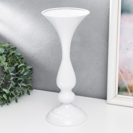 Svesseling Metal for 1 candle "Extraordinary" snow -white 32x13x13 cm-1