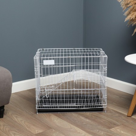 A cell for dogs and cats, a two -tier 61 x 42 x 50 cm, white-1