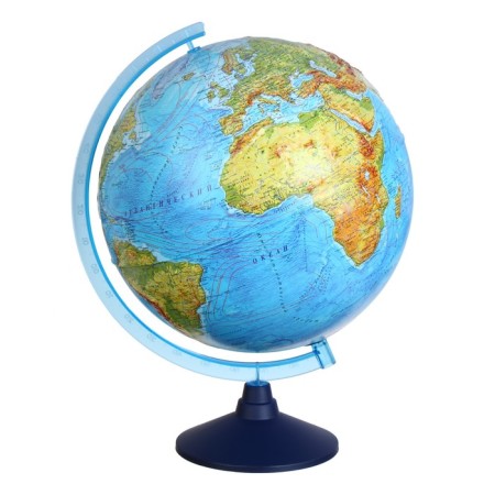 Physico-political globe "Globen", interactive, diameter 320 mm, embossed, with backlighting from batteries, with glasses