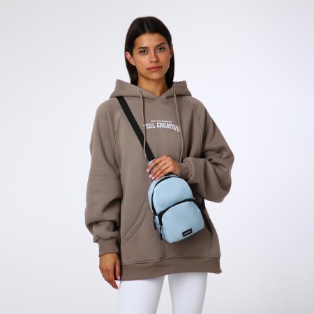 Textura lightning bag, external pocket, blue color-5