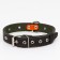 Combined dimensionless collar, leather/tarpaulin, 60 x 3 cm, Osh 30-57 cm, black/green