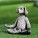 Figure "Dog Yoga" 18x9x16cm, Gray Stone