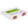 A4 documents container, Istanm with red latches, transparent