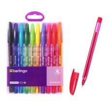 A set of ballpoint pens 10 colors, Berlingo 