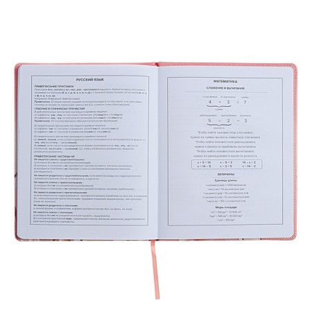 Universal Diary Grade 1-11, 48 sheets "Girl in the cap", solid covering of artificial leather, uplife, lies, universal cheat sheet, block 80 g/m2-10