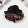 Hair elastic band "Orbit" strips style, 12 cm, black-brown