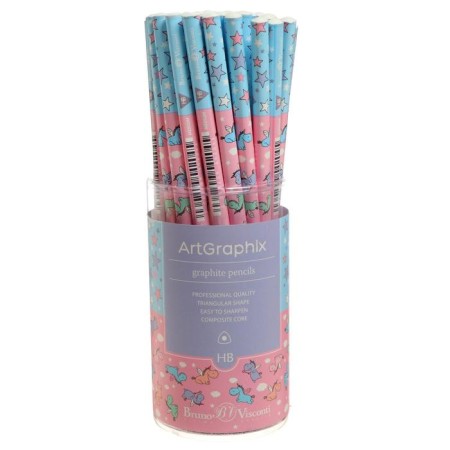 Chernographic pencil Artgraphix Zefir "Unicorns in the Clouds", HB, plastic case-1