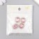 Decor for creativity Metal "Medallion octagonal" pale pink crystal rhinestones 2x1.5cm