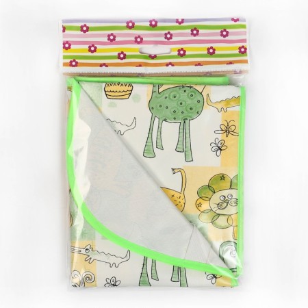 Adhesive oilcloth "Cartoons" 70x100cm., On an elastic band, with a edging, yellow/green color-5