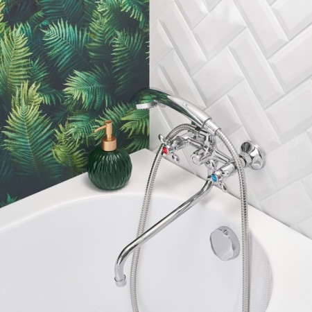 BUSH BAUOU BA5318-3-C007-B702 bath, pour 310 mm, shower set, brass, chrome-2