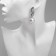 Earrings with pearls "Busina" miniature Mach, color silver