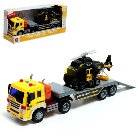 Inertial “Auto” truck, 1:16, with a helicopter, light and sound