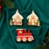 Christmas tree decoration "New Year's assorted" (set of 3 pcs) red gold