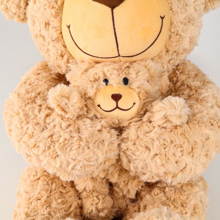 Soft toy "Bear", with a teddy bear, 65 cm, beige color-1