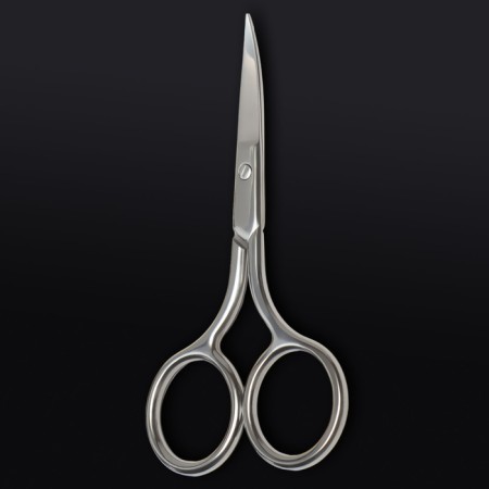 Manicure scissors "Premium", bent, wide, 9 cm, on the blist, silver color-3