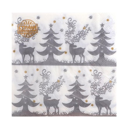 Paper napkins "Winter Forest", 33x33 cm, set 20 pcs.-2