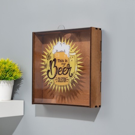 Pigpy for beer covers "This is my beer collection" 24.5x23x5 cm-1