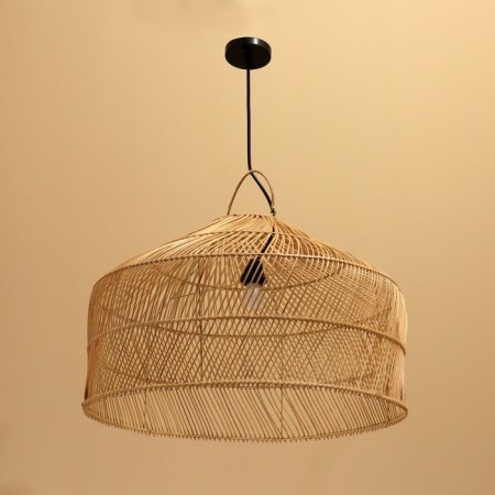 Ceiling Lamp from Rotan "Franz" 1x120W, E27, 60x60x60 cm-1