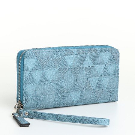 Women's wallet with lightning, blue color