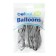 Latex ball 14 ", chrome Glossy, set 12 pcs., Silver color
