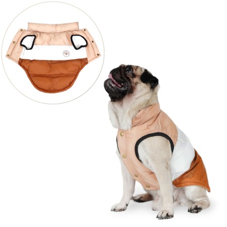 Jacket for dogs "Chocolate", size XL (DS 42, OG 58, Osh 40), beige-brown