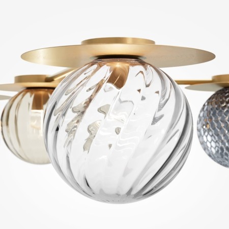 Ceiling light MayToni Mod291CL-04BS1, E14, 4x40 W, 920x667x224 mm, brass-2