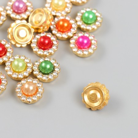 Decor for creativity Plastic "Flower-mesh-beems Color Crystals" set of 20 pcs 1.2x1.2 cm-2