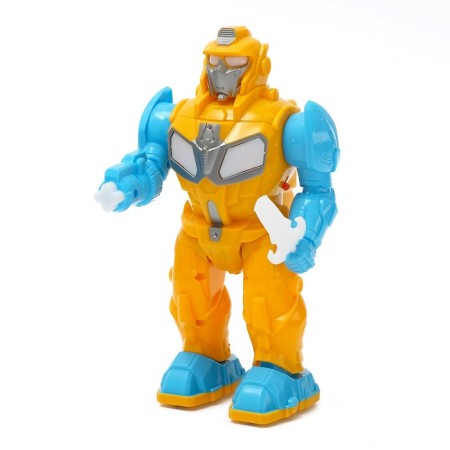 The robot "brave", light and sound effects, works from batteries, mixtures-3