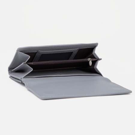 Women's wallet on magnets, gray color-3