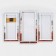 Carty clock is wall-mounted, modular "White Castle", silent, 60 x 80 cm, triptych