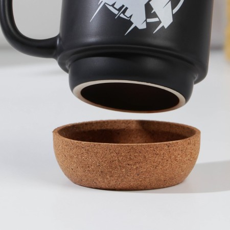 A mug with a cork bottom "there is always a place for exploits", 400 ml-6