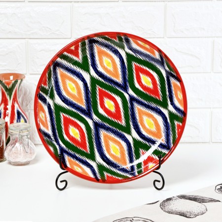 Lryagan Round Rishtan Ceramics 28 cm, Atlas in Dagger Pack-1