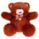 Soft toy "Bear with a bow", color mix