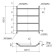 Victoria electric heated towel rail, 500x600 mm, 4 crossbars