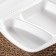 Disposable lunch box, 24.7 × 20.6 × 7 cm, 2 sections, white color