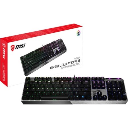 MSI VIGOR GK50 Low Profile RU Keyboard Mechanical Black USB Multimedia for Gamer Led-4