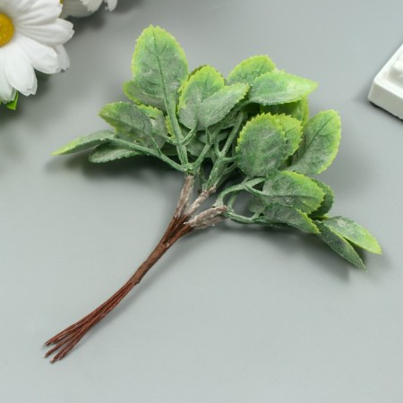 Artificial plant for creativity "rose leaves" 1 bouquet = 6 branches green 15 cm-1