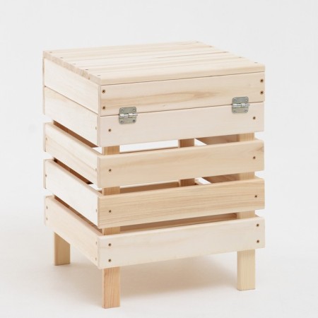 Lowel made of wood "stool-2", 40 × 40 × 52cm, "Dobroparov"-3