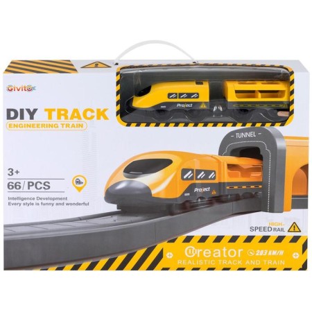 Railway for children "Construction venue", 66 items, on batteries-3
