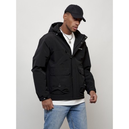 Male spring jacket, size 48, black color-2