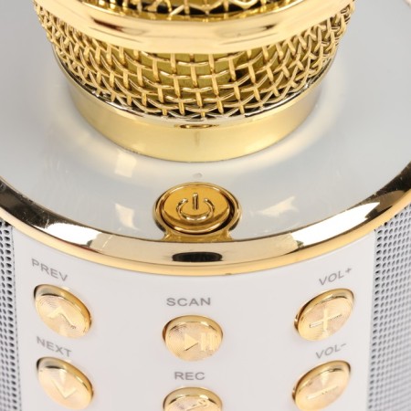 Microphone for karaoke Luazon LZZ-56, WS-858, 1800 mAh, yellow-4