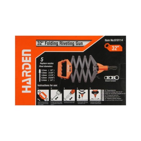 Harden Harden Harry 610114, reinforced, 800 mm, 3.2-4.0-4.8-6.4 mm-3