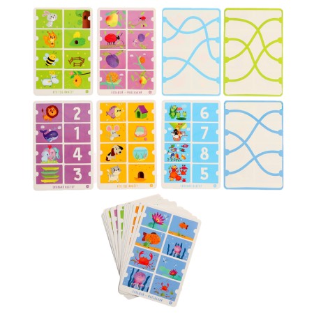 IQ reusable cards "Funny animals", with clothespins, 4+-5