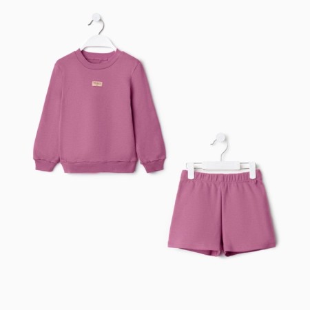 Kidsa (sweatshirt, shorts) minku, raspberry color, height 116 cm-5